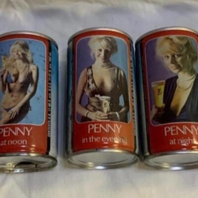 RisquÃ© Tennents Lager Penny Series - 5 empty cans. Scottish ðŸ´ó §ó ¢ó ³ó £ó ´ó ¿  beer cans