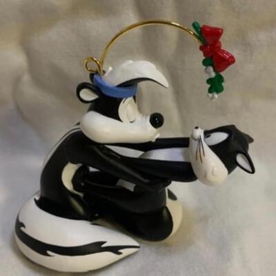 2 Hallmark Keepsake Ornaments - G.I. Joe Action Soldier 35th Anniversary & Pepe Le Pew ðŸ¦¨ and Penelope ðŸˆâ€â¬›  - Looney Tunes