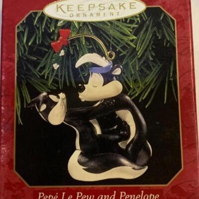2 Hallmark Keepsake Ornaments - G.I. Joe Action Soldier 35th Anniversary & Pepe Le Pew ðŸ¦¨ and Penelope ðŸˆâ€â¬›  - Looney Tunes
