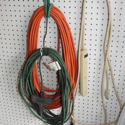 Lot of extension cords and power strip