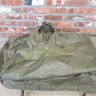 Grouping of vintage military equipment and boy scouts canteen