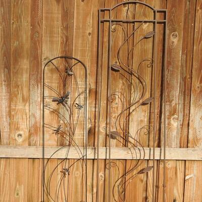 Pair of metal trellises