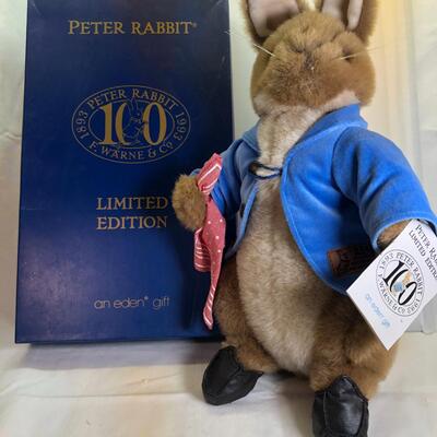 Beatrix Poter Peter Rabbit Limited edition 100 Anniversary  Eden gift Plush toy