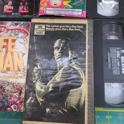 Vintage '80's VHS Movies Adult Shows Family LOT WWF (sealed), Ninja Turtles 1985, Monty Python 1990 more