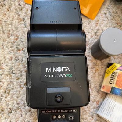 B70-Minolta Auto 360 PX flash, Minolta X â€“ 700, Lenses, Accessories and camera bag