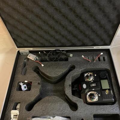 Syma X5C Quadcopter ðŸš UAV drone with hard carry case 17â€ wide x 13.5 high x 5â€ deep approx - no camera