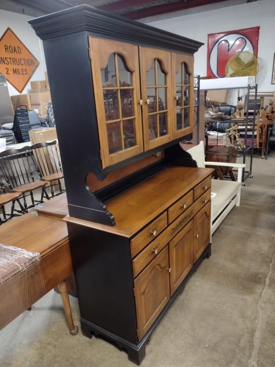 Lambert Hitchcock TwoPiece China Hutch