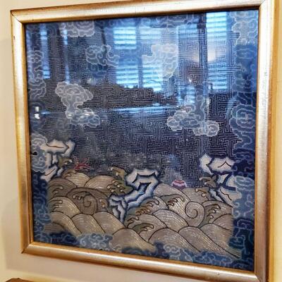 Framed Asian Embroidery #1$40