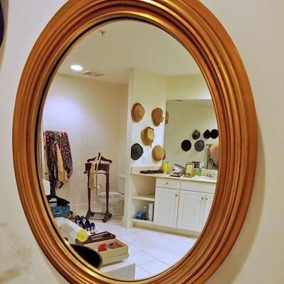 Oval mirror-gold  27