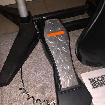 Xbox 360 Rock Band Drum Set Wireless Guitar + Mic + Pedal