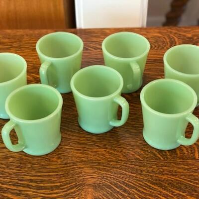 Vintage Fire King Jadeite Coffee Cups - Set of 6