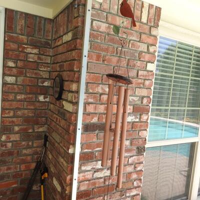 Cardinal bird wind chime