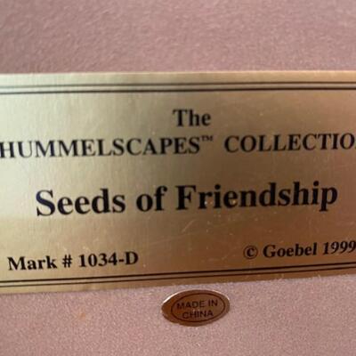 Goebel Hummel Seeds of Friendship 1999 Limited Edition Stand and Figure