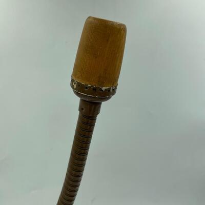 Old lamp base with corrugate  neck