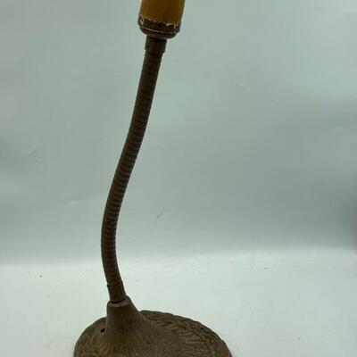 Old lamp base with corrugate  neck
