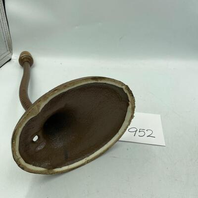 Old lamp base with corrugate  neck
