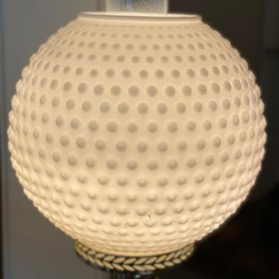 Vintage Hobnail Globe Lamp