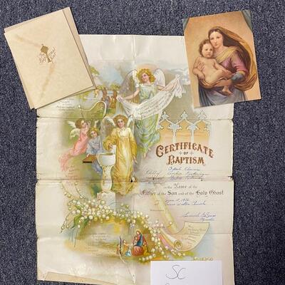1930 certificate of Baptism