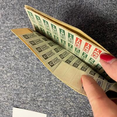 War ration book with stamps