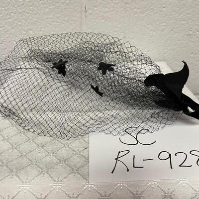 Black net veil