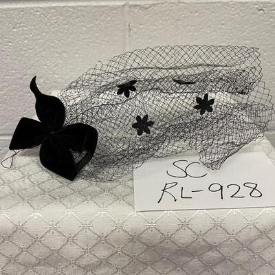 Black net veil
