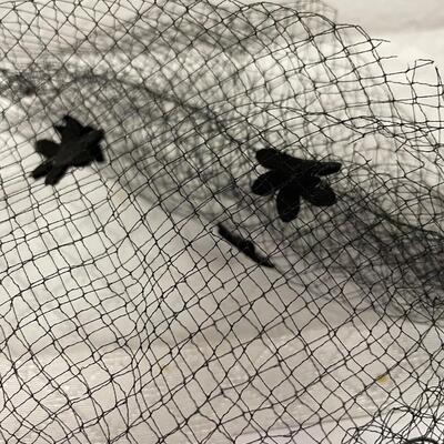 Black net veil