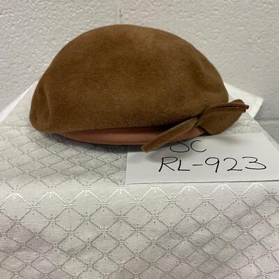 Vintage velour brown hat
