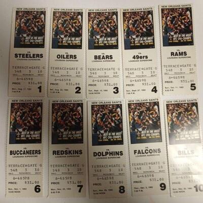 https://www.ebay.com/itm/115463744866	ORL3050 LOT OF VINTAGE 1992 NEW ORLEANS SAINTS TICKET STUBS		Auction
