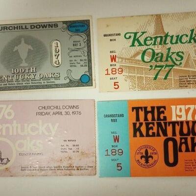 https://www.ebay.com/itm/115463820373	ORL3071 VINTAGE LOT OF 4 KENTUCKY OAKS CHURCHILL DOWNS HORSE RACING TICKETSTUBS		Auction
