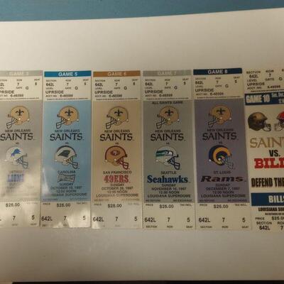https://www.ebay.com/itm/115463750403	ORL3074 LOT OF 6 VINTAGE 1990s NEW ORLEANS SAINTS FOOTBALL TICKETS		Auction
