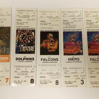 https://www.ebay.com/itm/125415611001	ORL3079 LOT OF 6 VINTAGE 1980s NEW ORLEANS SAINTS FOOTBALL TICKETS		Auction
