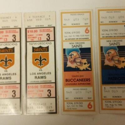 https://www.ebay.com/itm/125415611004	ORL3082 LOT OF 4 VINTAGE 1980s NEW ORLEANS SAINTS FOOTBALL TICKETS		Auction
