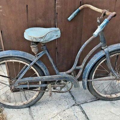 https://www.ebay.com/itm/125424849380	JF7012 Vintage Blue Kids Bicycle LOCAL PICKUP		BIN	45.99
