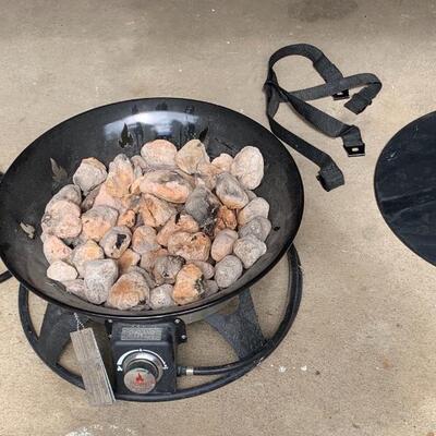 Outland Living Portable Propane Fire ðŸ”¥ Pit, 21-inch, 58,000 BTU with Fire Pit Cover & Carry Kit 21â€ diameter x 9â€ high