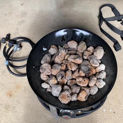 Outland Living Portable Propane Fire ðŸ”¥ Pit, 21-inch, 58,000 BTU with Fire Pit Cover & Carry Kit 21â€ diameter x 9â€ high