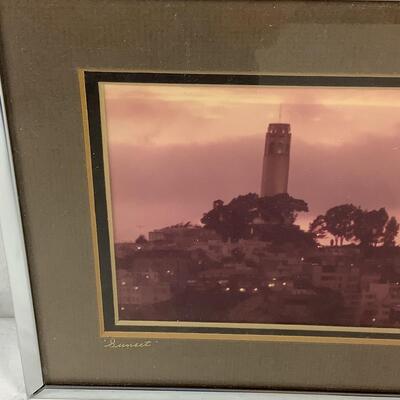 5194 Gene Wright "Sunset" of San Francisco Panoramic Photograph 1976