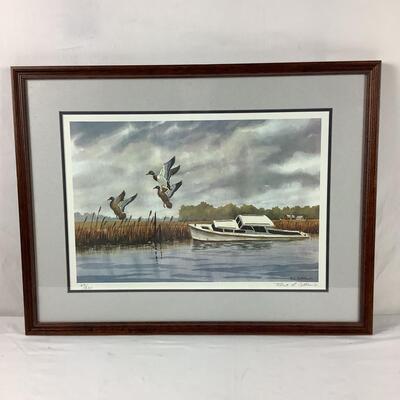 5197 Original Watercolor of Duck by Joyce R. Smedley & Robert L. Collins Print Signed & Numbered 47/250 Waterfowl Litho