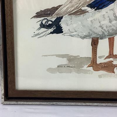 5197 Original Watercolor of Duck by Joyce R. Smedley & Robert L. Collins Print Signed & Numbered 47/250 Waterfowl Litho