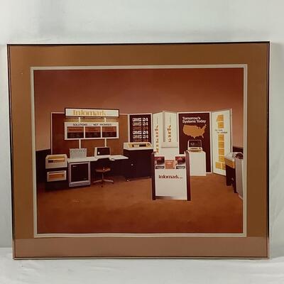 5199 Vintage Framed '79 Infomark Inc. Advertisement & Framed Little Wonder Over the Top Emerson Disc No.758