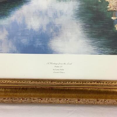 5201 Authentic Larry Dyke Limited Edition Print "A Heritage from the Lord" Psalm 127