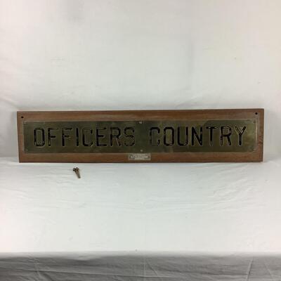 5207 "Officers Country" U.S.S. Tranquility Wall Plaque