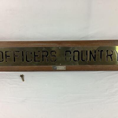 5207 "Officers Country" U.S.S. Tranquility Wall Plaque