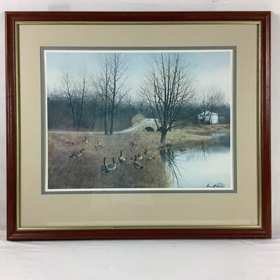 5208 Ronald Lewis Waterfowl Print Signed & Numbered #70/1000 Framed Double Matted