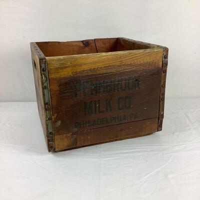 5210 Antique Milk Crate from Pennbrook Milk Co. Philly