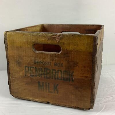 5210 Antique Milk Crate from Pennbrook Milk Co. Philly