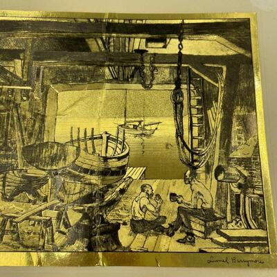 Gold foil â€œThe Boatworksâ€