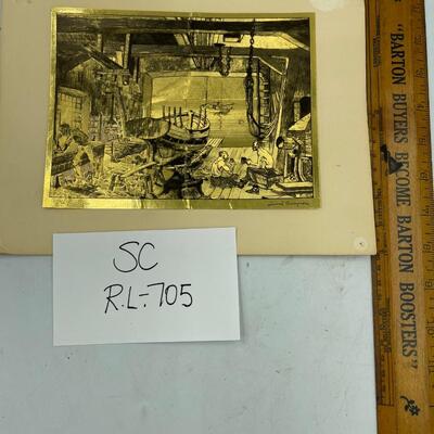 Gold foil â€œThe Boatworksâ€
