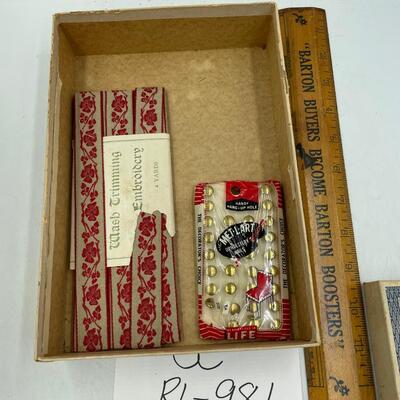 Vtg sewing advertising boxes