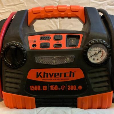 Kinverch Battery ðŸ”‹  Jump Starter ðŸ’¡ 1500 Peak/750 Instant Amps Portable Powerâš¡ï¸ Station with 300W Inverter,150 PSI Air ðŸ’¨...