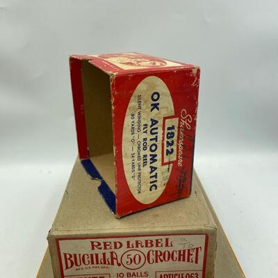 Shakespeare rod box & Red Label crochet box